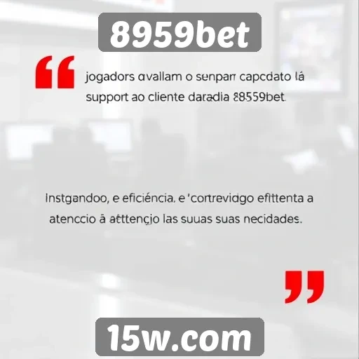 Suporte ao cliente na 8959bet avaliado por jogadores